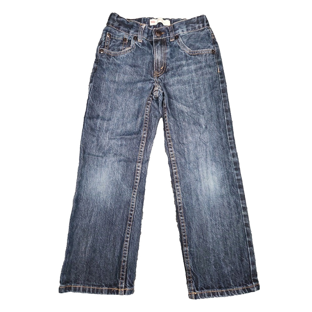 Levi's Boys Size 6 Regular 505 Jeans - Adjustable Waist - Medium Wash